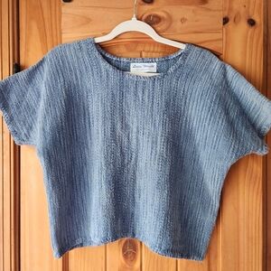 Leslie Wright Handwoven Boxy Top S-M